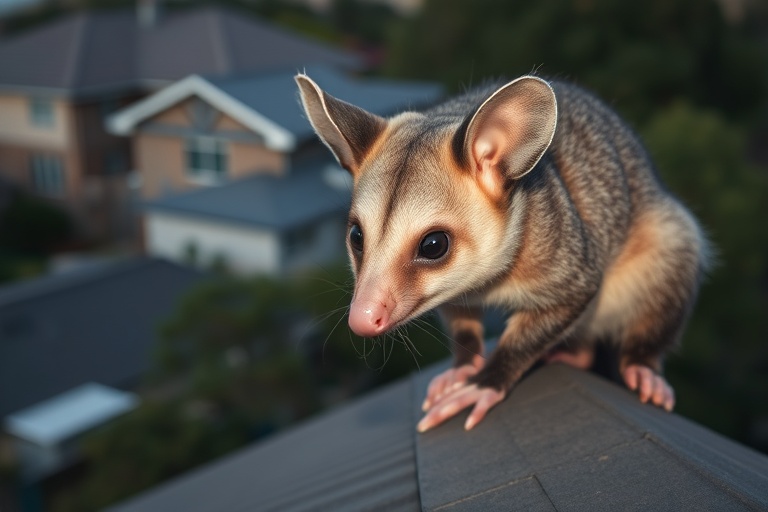 Possum in Rye residential area
