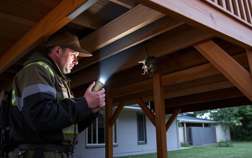 Under Deck Possum Removal in Rye